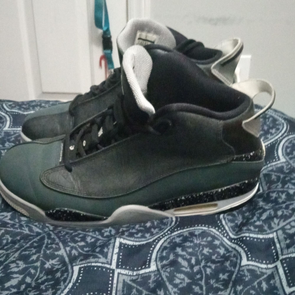 Men's Black and Green Sneakers
